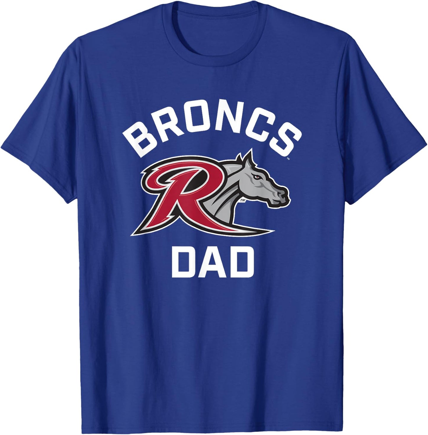 Rider University Broncs Arched Dad T-Shirt - T-Shirt | Royal