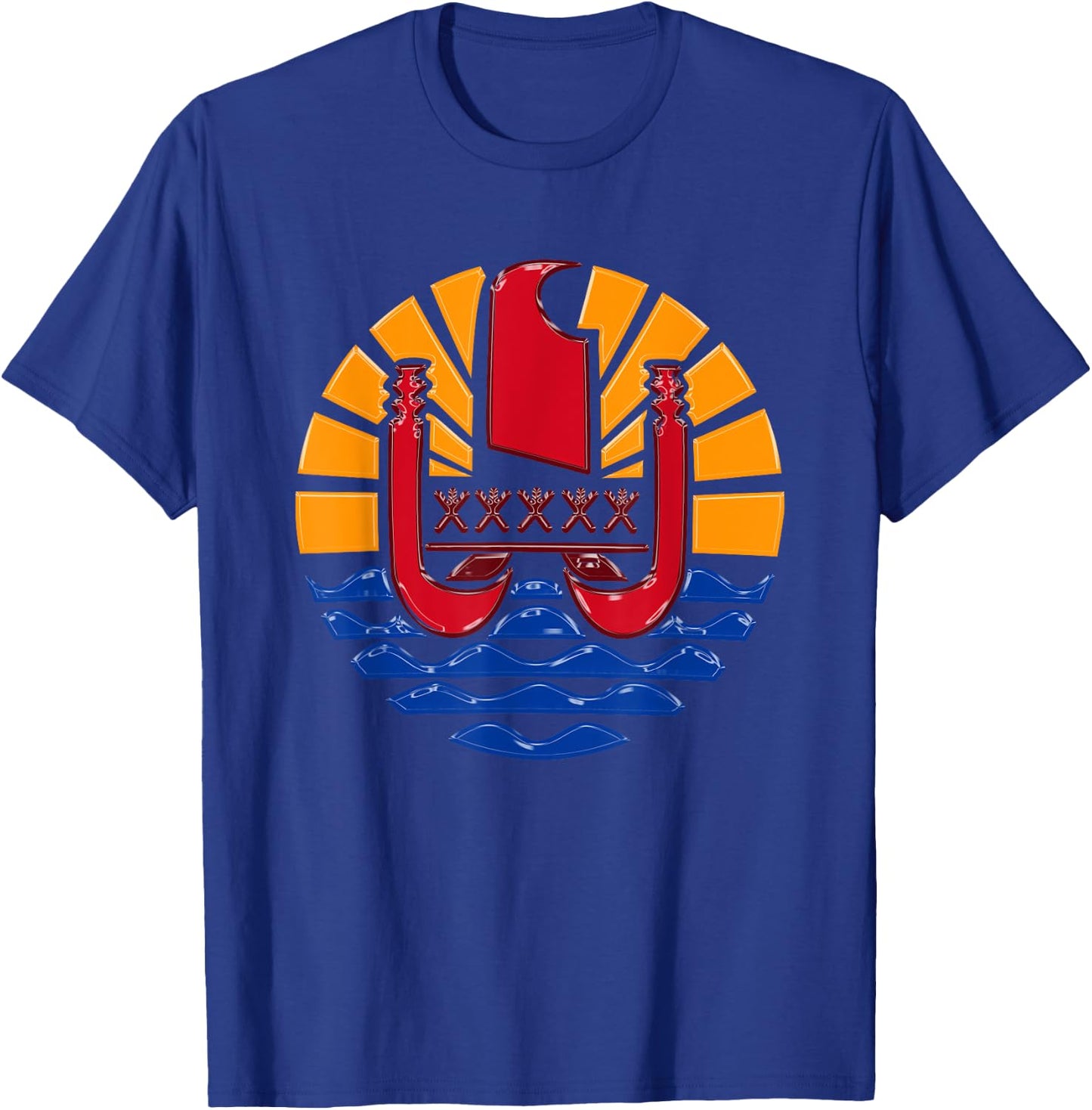 Flag Tahiti Emblem Polynesia Man Woman Child T-Shirt - T-Shirt | Royal