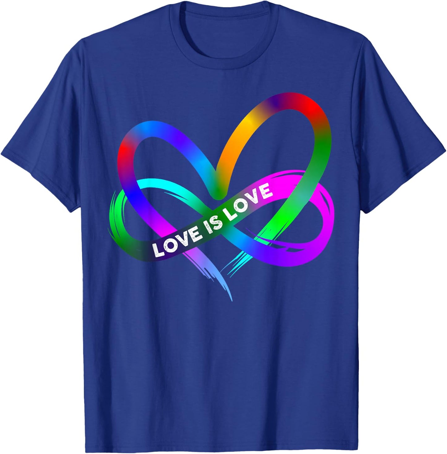 Pride Monat LGBT Straight Heart with Love Is Love , black T-Shirt - T-Shirt | Royal