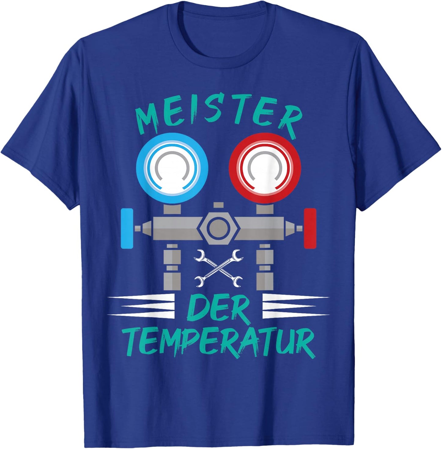 Kältetechniker Klimatechniker Kältetechnikmeister Meister der Temperatur , Herren, Schwarz, S, Kurzarm, , Sommer, Herbst T-Shirt - T-Shirt | Royal