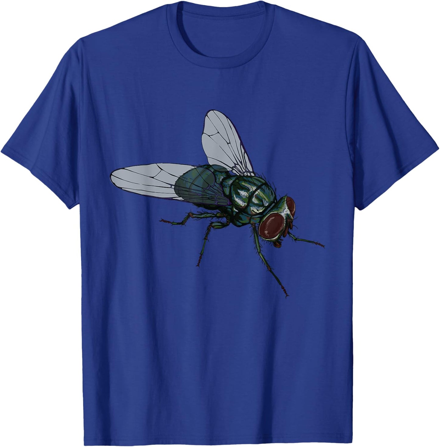 CRUDO Fly Common House Fly Insect -Adults & Kids Black Cotton 60%, Polyester 40% Short Sleeve T-Shirt - T-Shirt | Royal