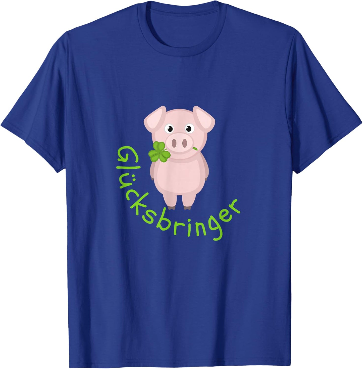 Lucky Charm Pig Clover Leaf for Friends Good Luck , black T-Shirt - T-Shirt | Royal