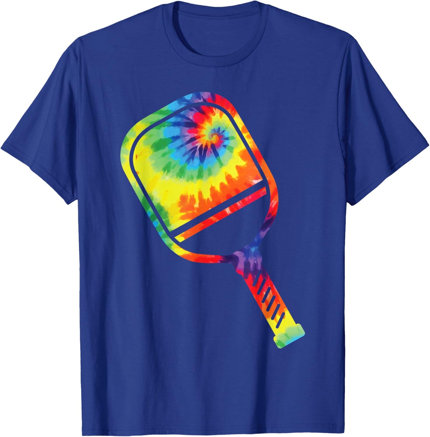 Pickleball Paddle Tie Dye Retro 80s 90s T-Shirt - T-Shirt | Royal