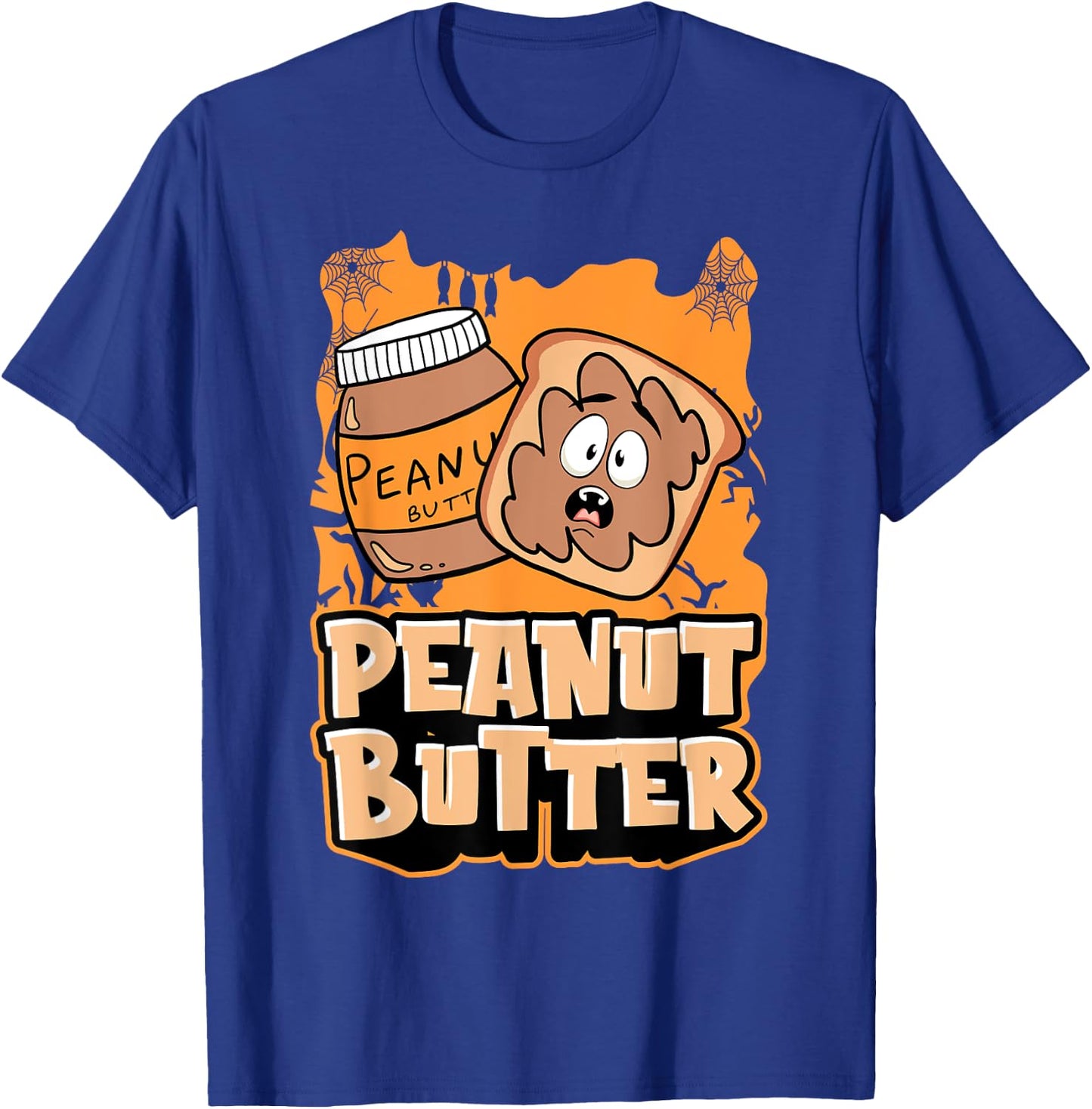 Peanut Butter Jelly Matching Halloween Spooky Spider Webs T-Shirt - T-Shirt | Royal