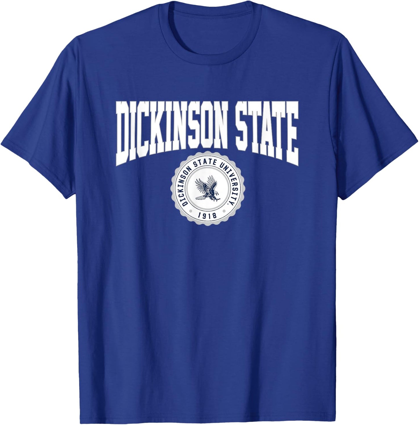 Dickinson State University Blue Hawks Collegiate Seal T-Shirt - T-Shirt | Royal