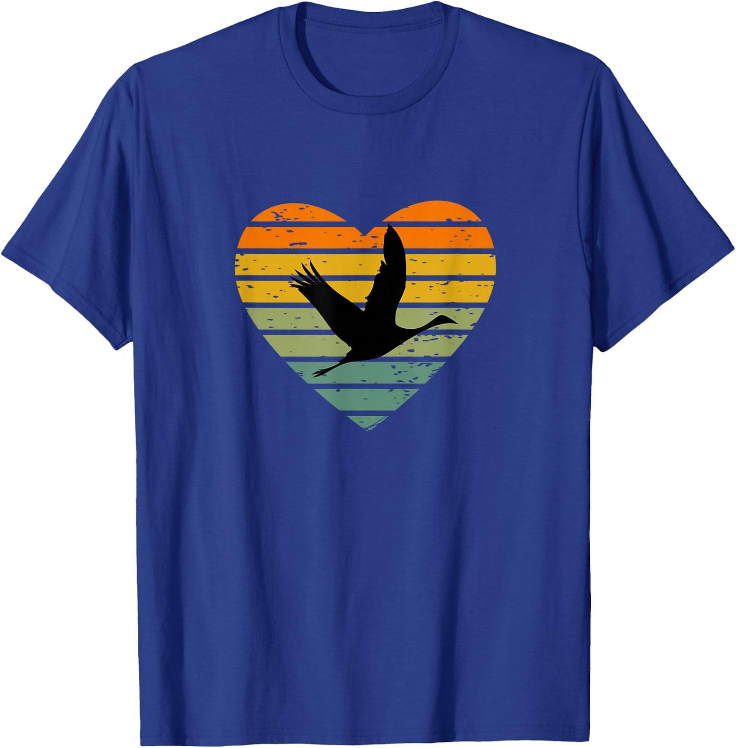 Ich liebe Kranich im Flug Vogel Ornithologe Zugvogel Kranich T-Shirt - T-Shirt | Royal