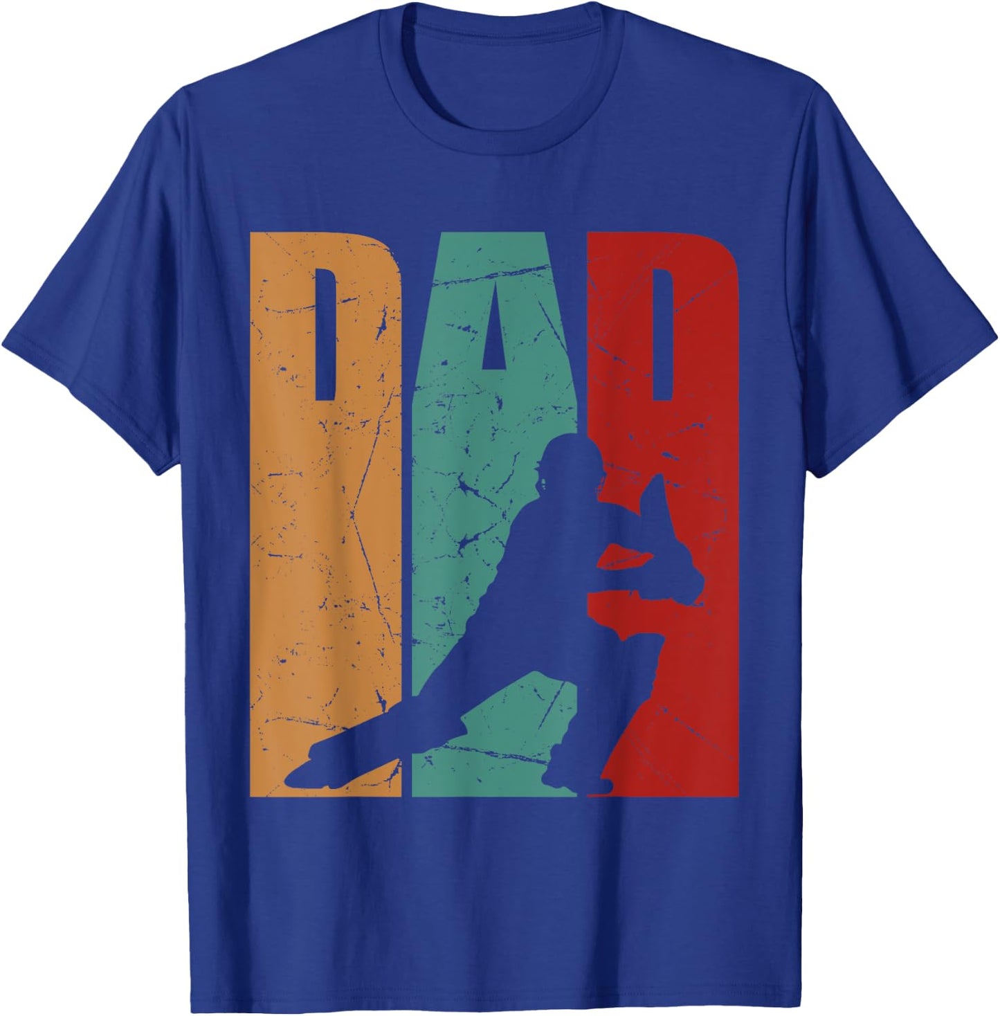 Vintage Cricket Dad Father's Day Ideas Cricket Player T-Shirt - T-Shirt | Royal