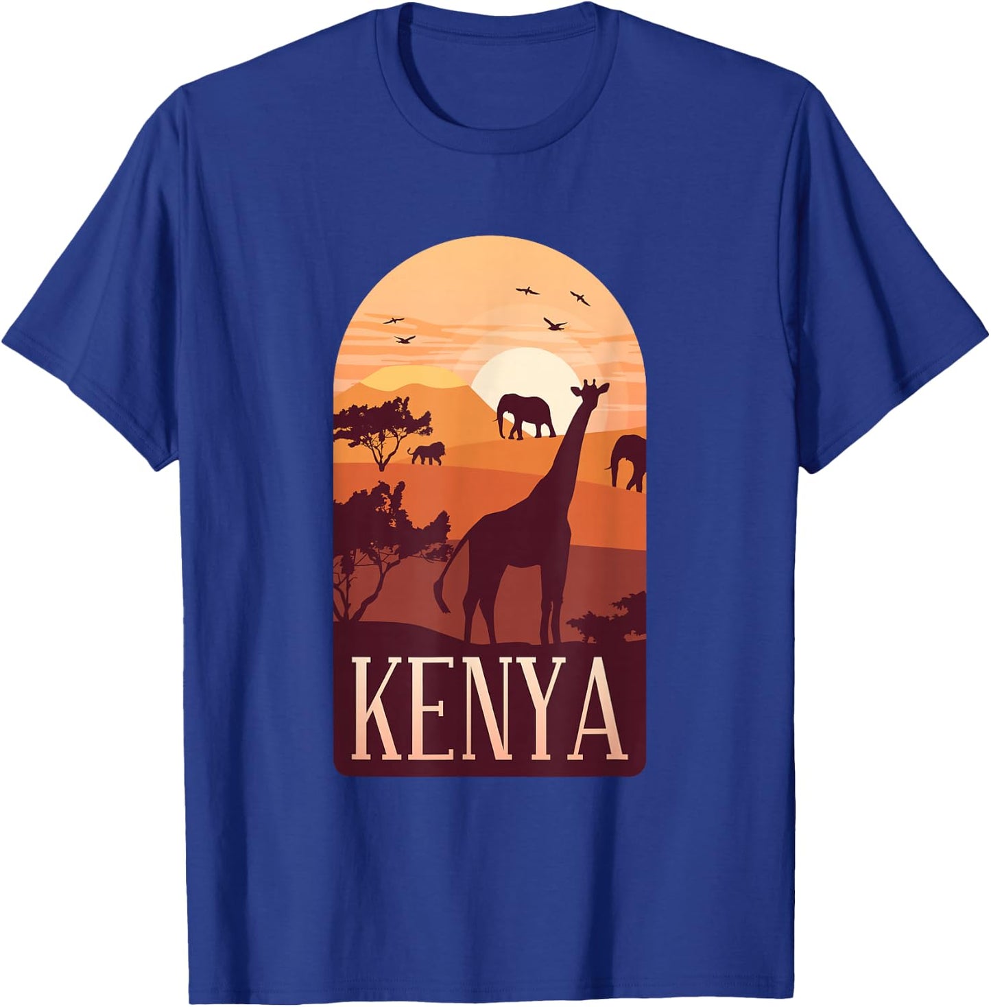 Kenya Africa Giraffe Elephant Lion African Animals T-Shirt - T-Shirt | Royal