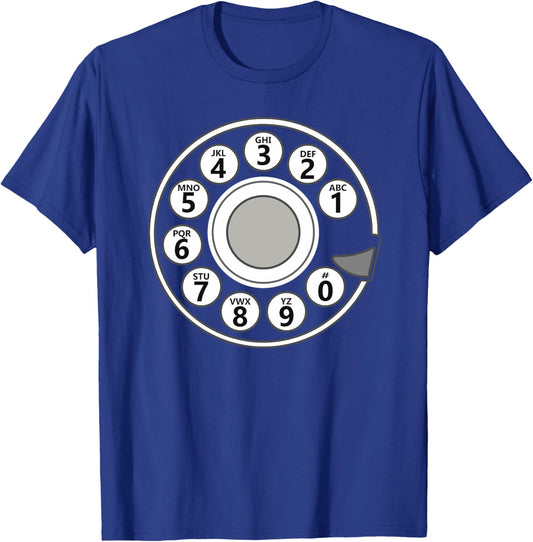 Vintage Téléphone Halloween Costume Rétro Rotatif Téléphone Cadran Haut de Gamme T-Shirt - T-Shirt | Royal