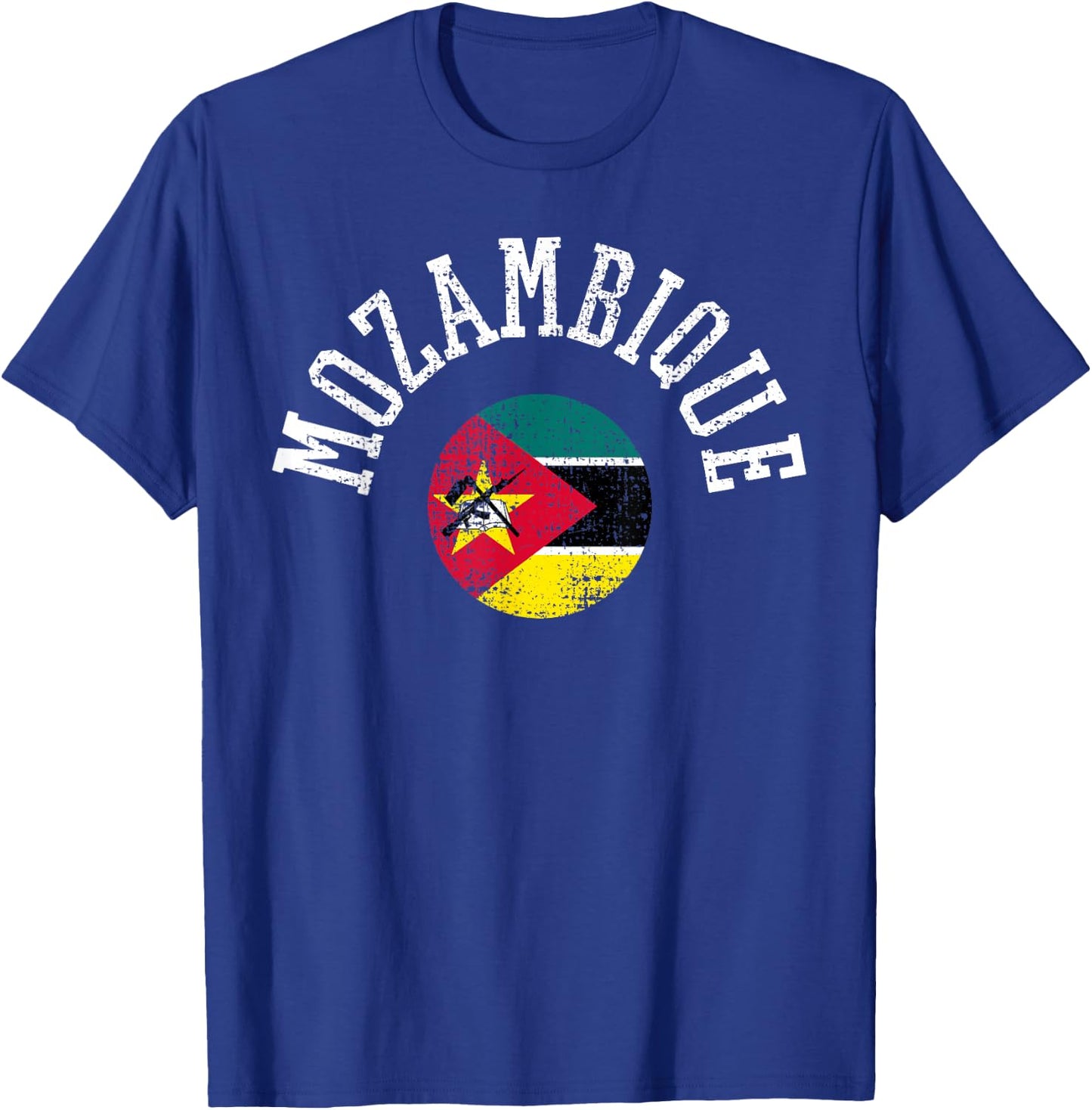 Mozambique Flag Vintage Retro Sports National Africa T-Shirt - T-Shirt | Royal