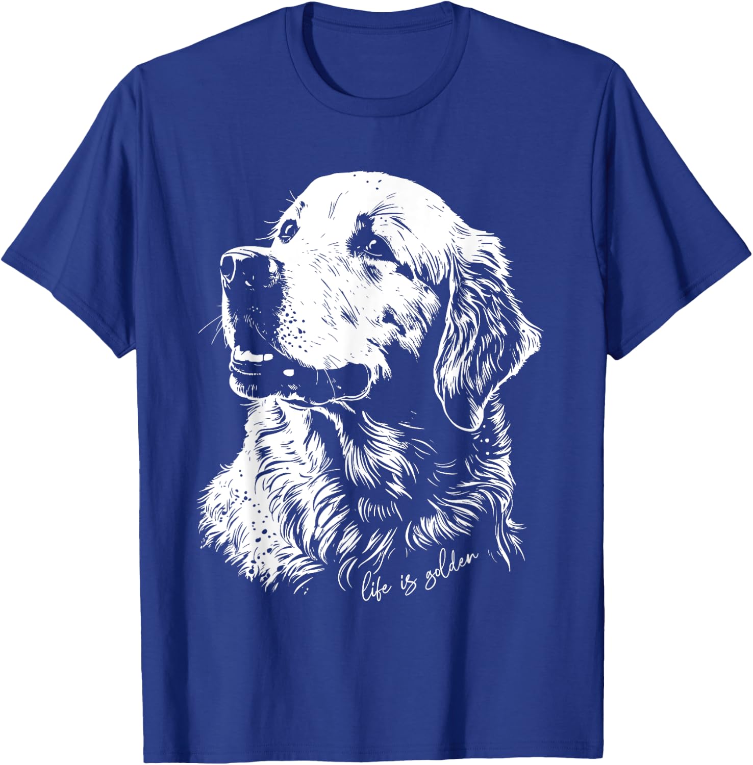 Life Is Golden Golden Retriever Cute Golden Retriever T-Shirt - T-Shirt | Royal