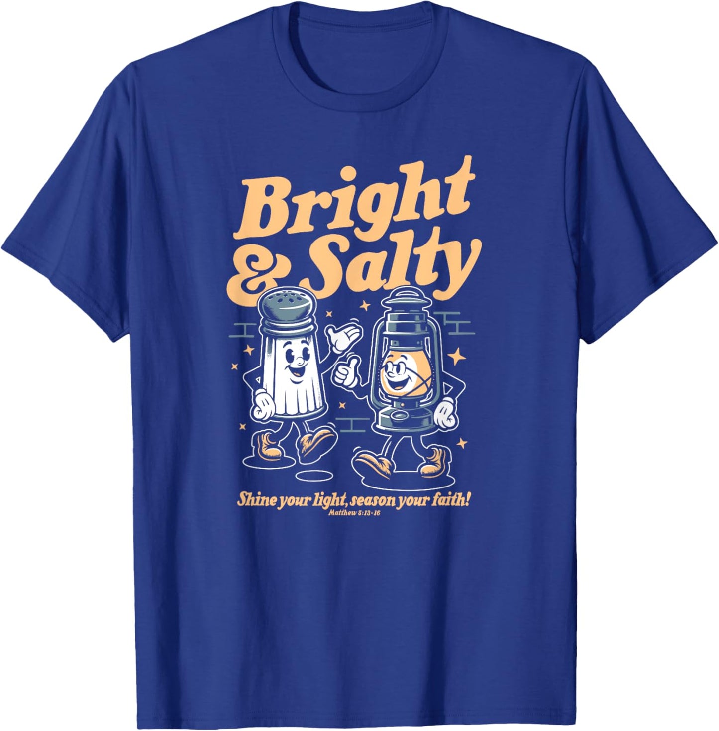 Salt & Light Of The World Matthew 5 Bible Verse Christian T-Shirt - T-Shirt | Royal