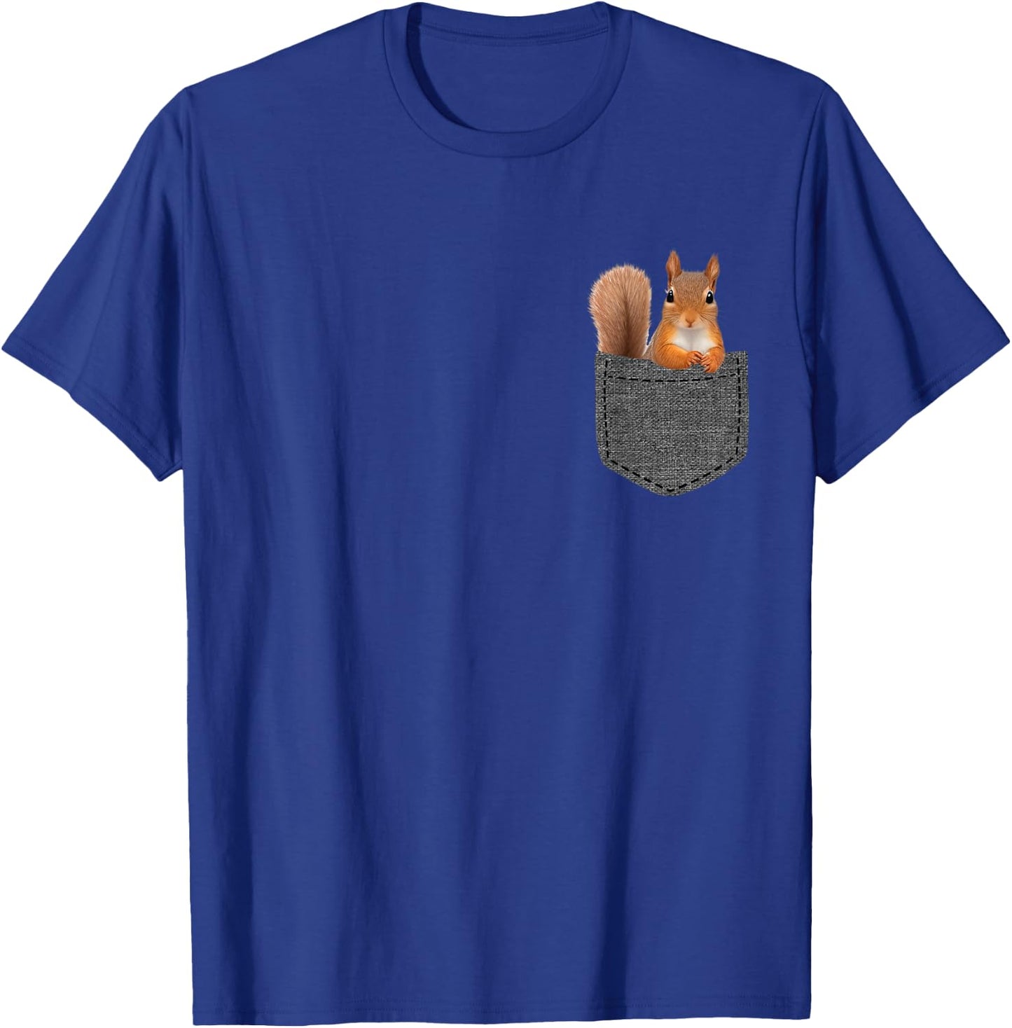 Squirrel in Pocket T-Shirt - T-Shirt | Royal
