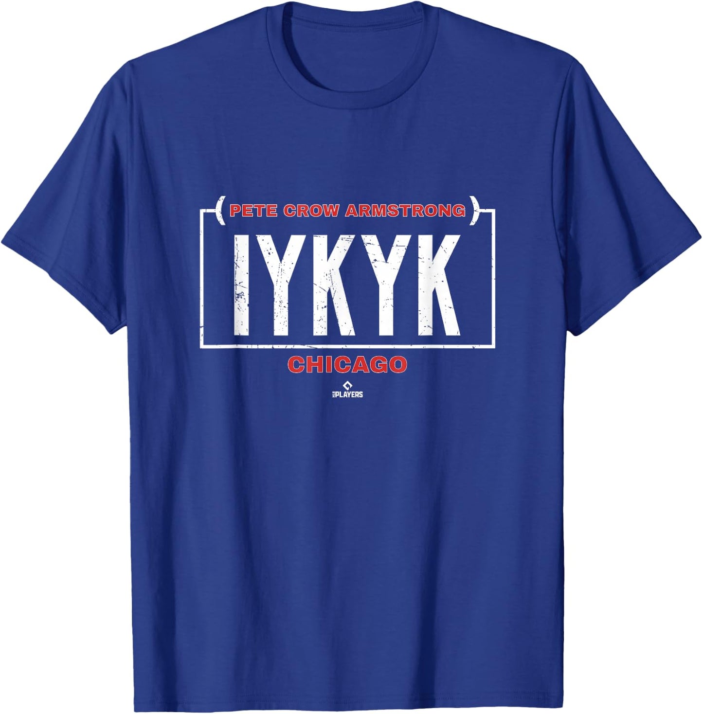 IYKYK Pete Crow Armstrong Chicago Baseball MLBPA T-Shirt - T-Shirt | Royal