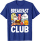 Breakfast Lover Gift Co. Breakfast Club Kawaii Cartoon , -Adults & Kids, Black, Small, Short Sleeve T-Shirt - T-Shirt | Royal