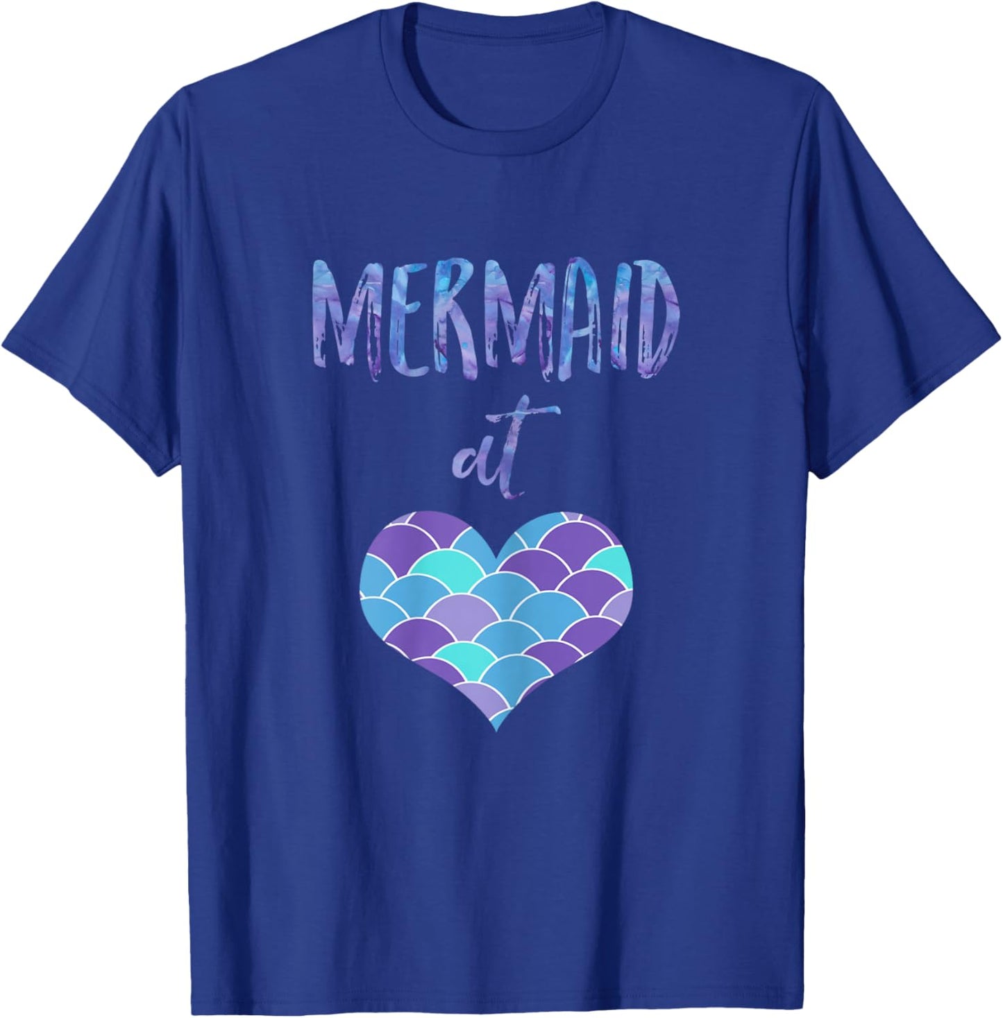 Mermaid Forever Mermaid At Heart T-Shirt - T-Shirt | Royal