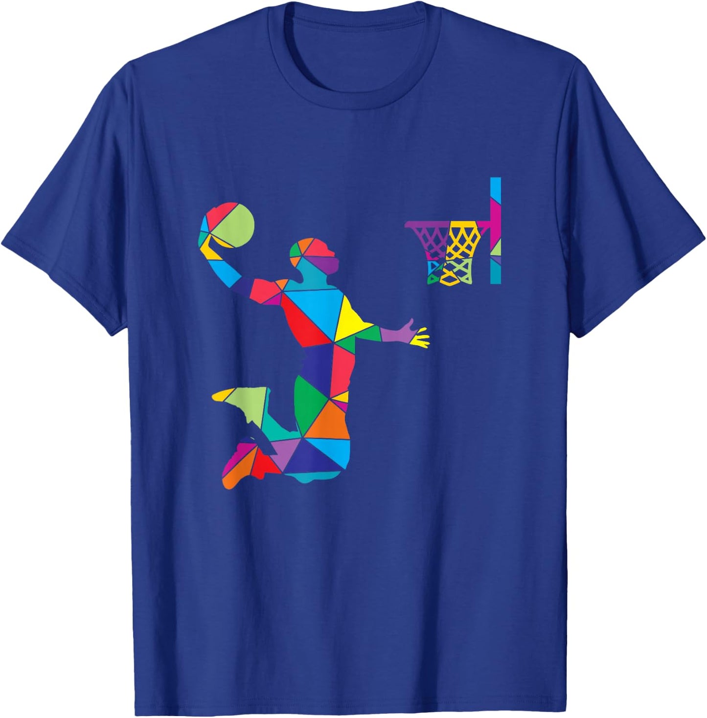 Low Poly Art Baller Geometric Polygon Art Basketball T-Shirt - T-Shirt | Royal