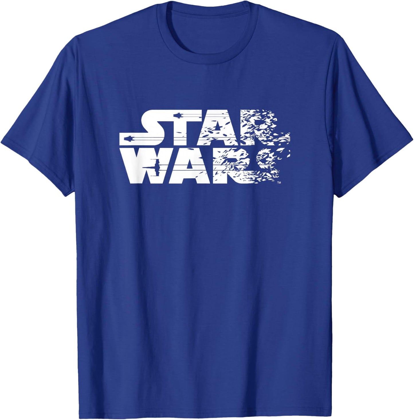 Star Wars Ship Shattered Logo White T-Shirt - T-Shirt | Royal