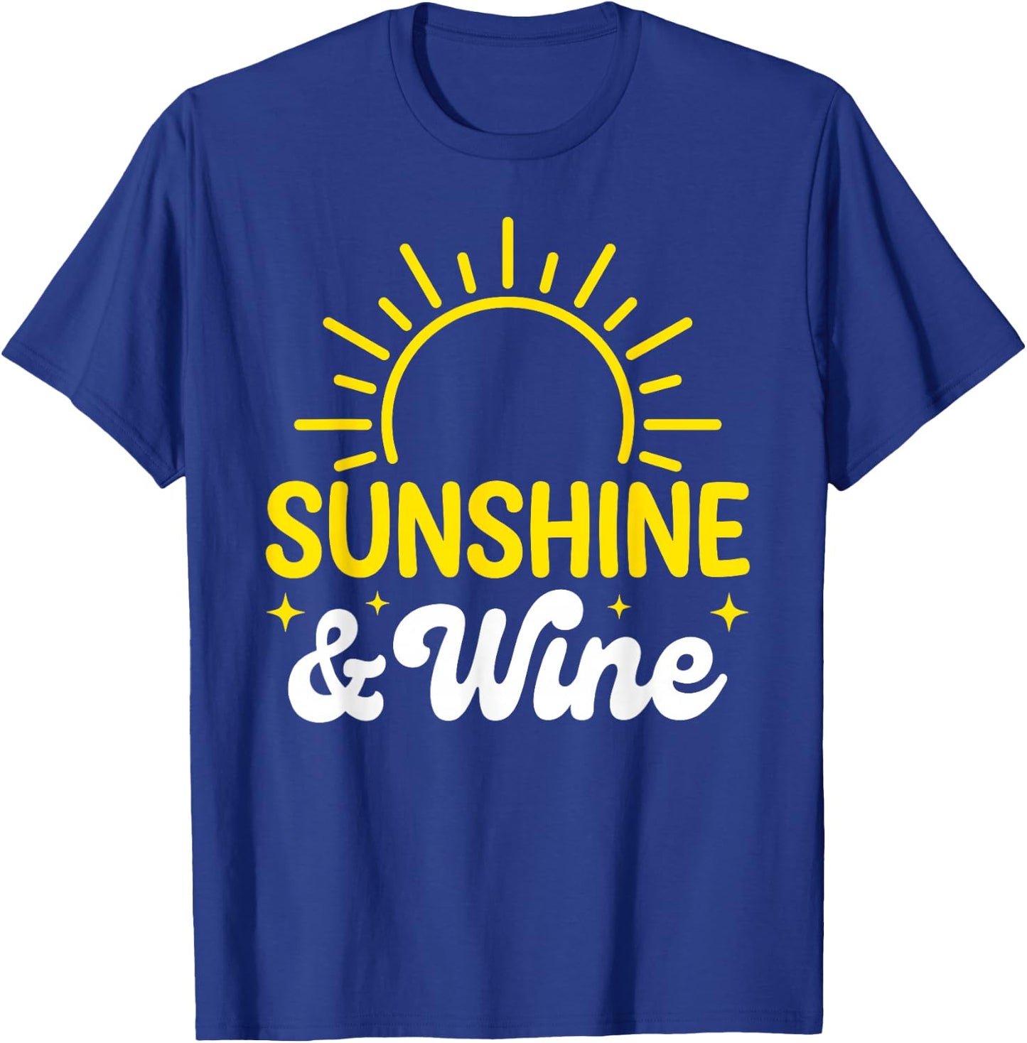Sunshine and Wine Summer Outdoors T-Shirt - T-Shirt | Royal