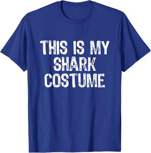 This Is My Shark Costume Halloween Lazy Easy T-Shirt - T-Shirt | Royal