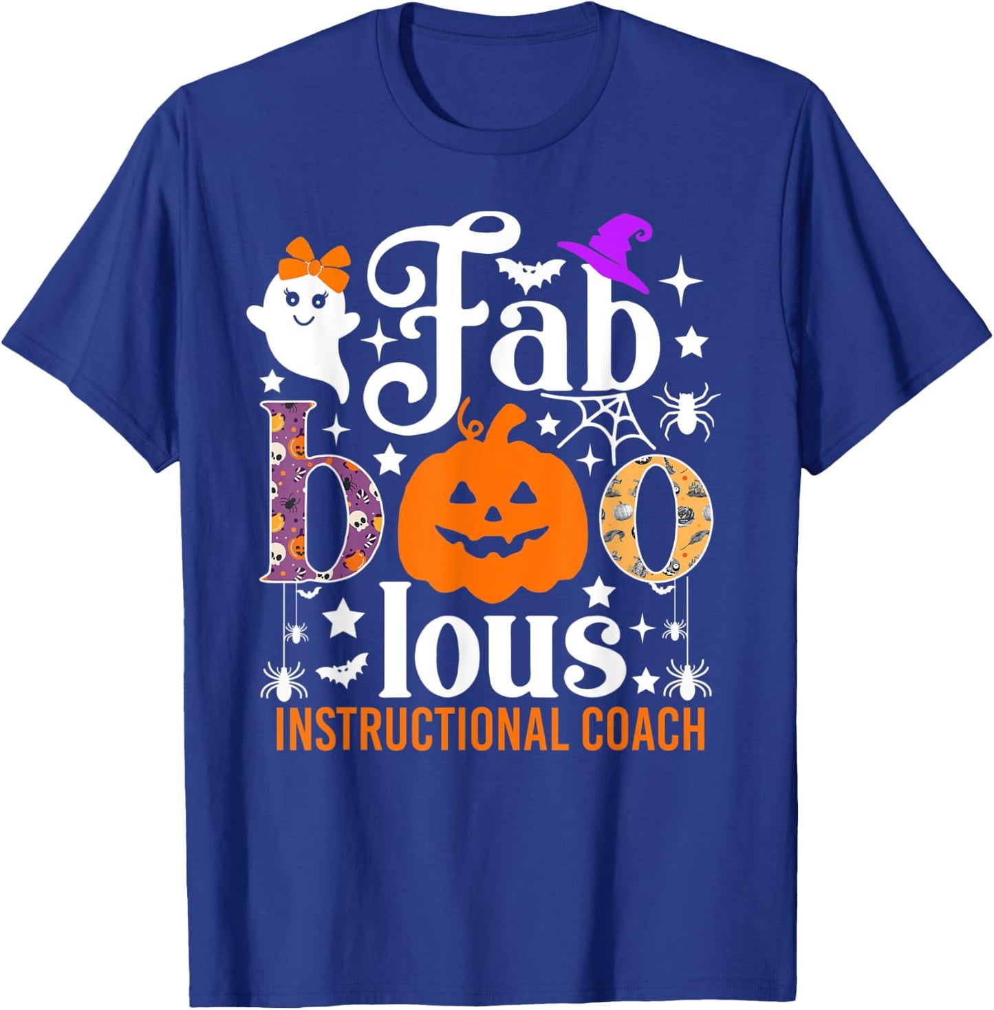 Faboolous Instructional Coach Shirt Funny Boo Halloween T-Shirt - T-Shirt | Royal