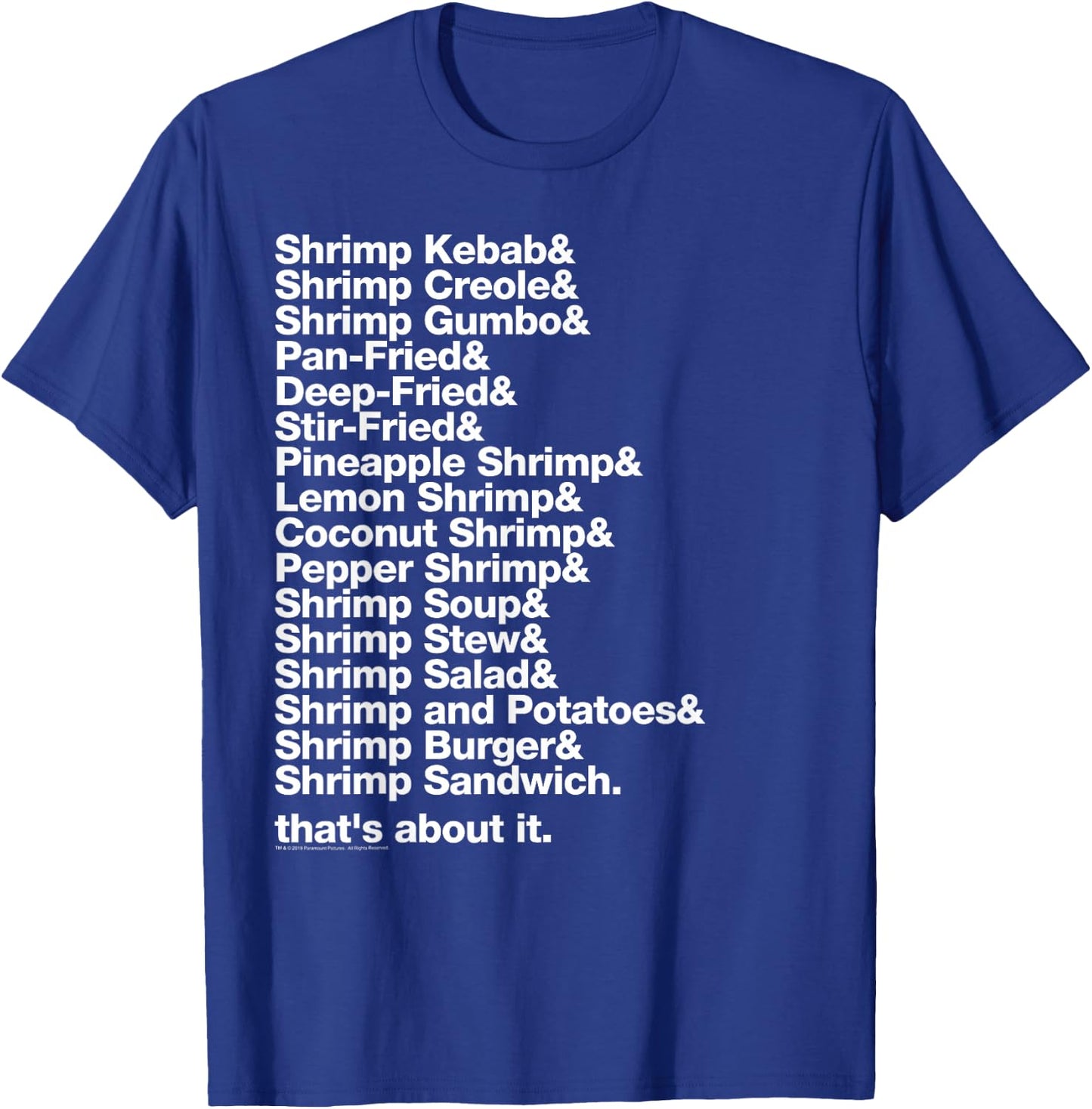 Forrest Gump Shrimp & T-Shirt - T-Shirt | Royal