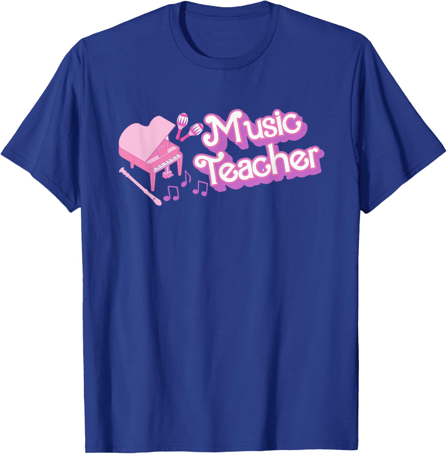 Women Music Teacher Back to School Music Education Students T-Shirt - T-Shirt | Royal