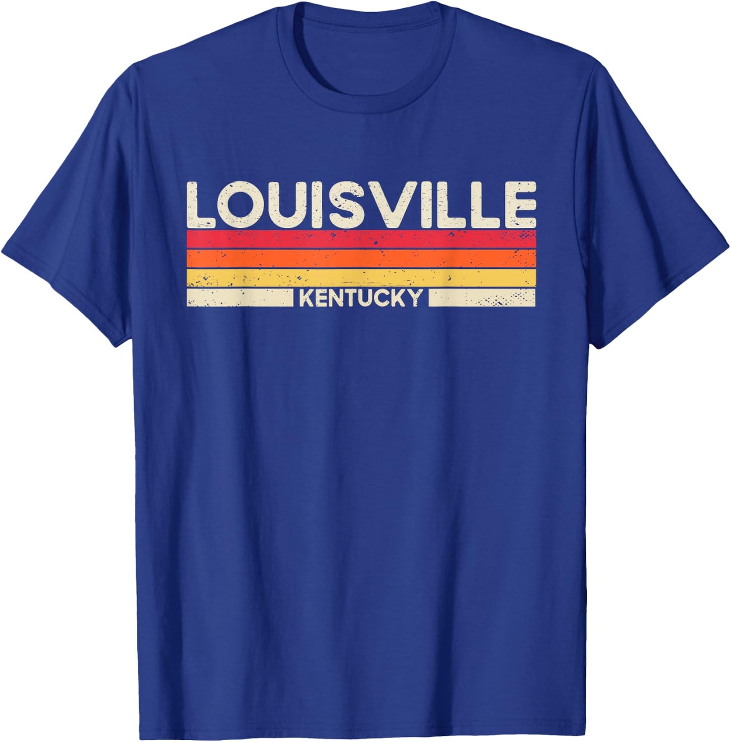 Louisville State of Kentucky 80s 90s Vintage Sunset T-Shirt - T-Shirt | Royal
