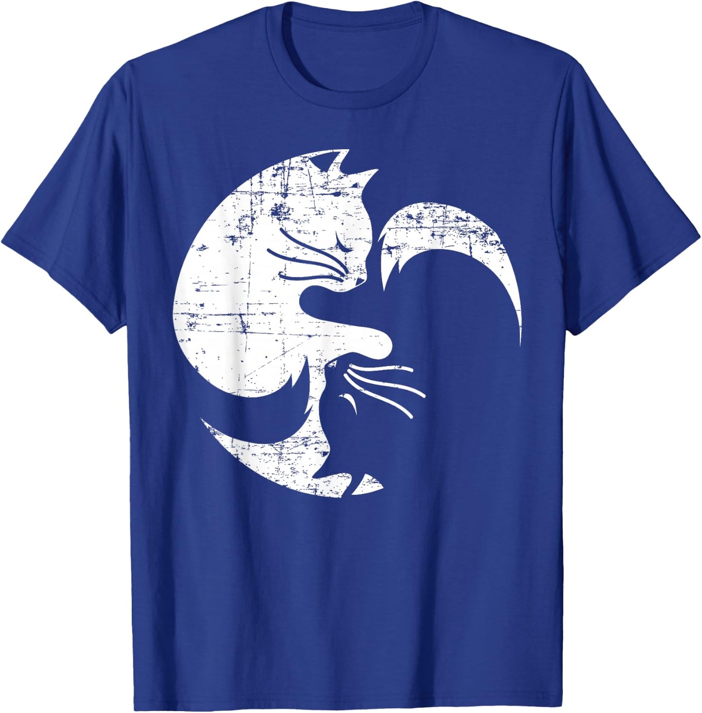 Cat Yin Yang Yoga Spirituality Meditation Balance Zen T-Shirt - T-Shirt | Royal
