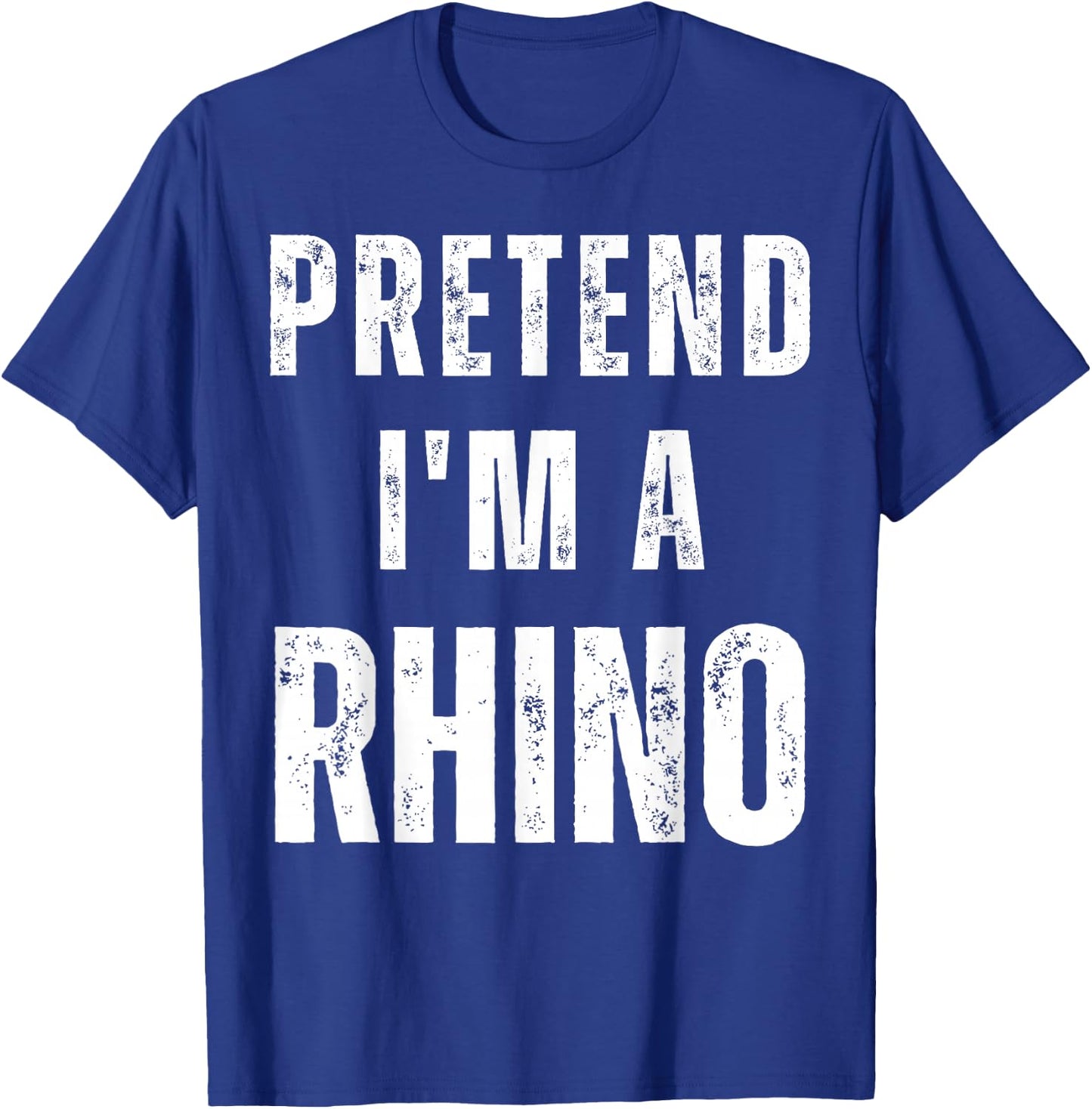 Pretend I'm a Rhino Matching Costume Funny Halloween T-Shirt - T-Shirt | Royal
