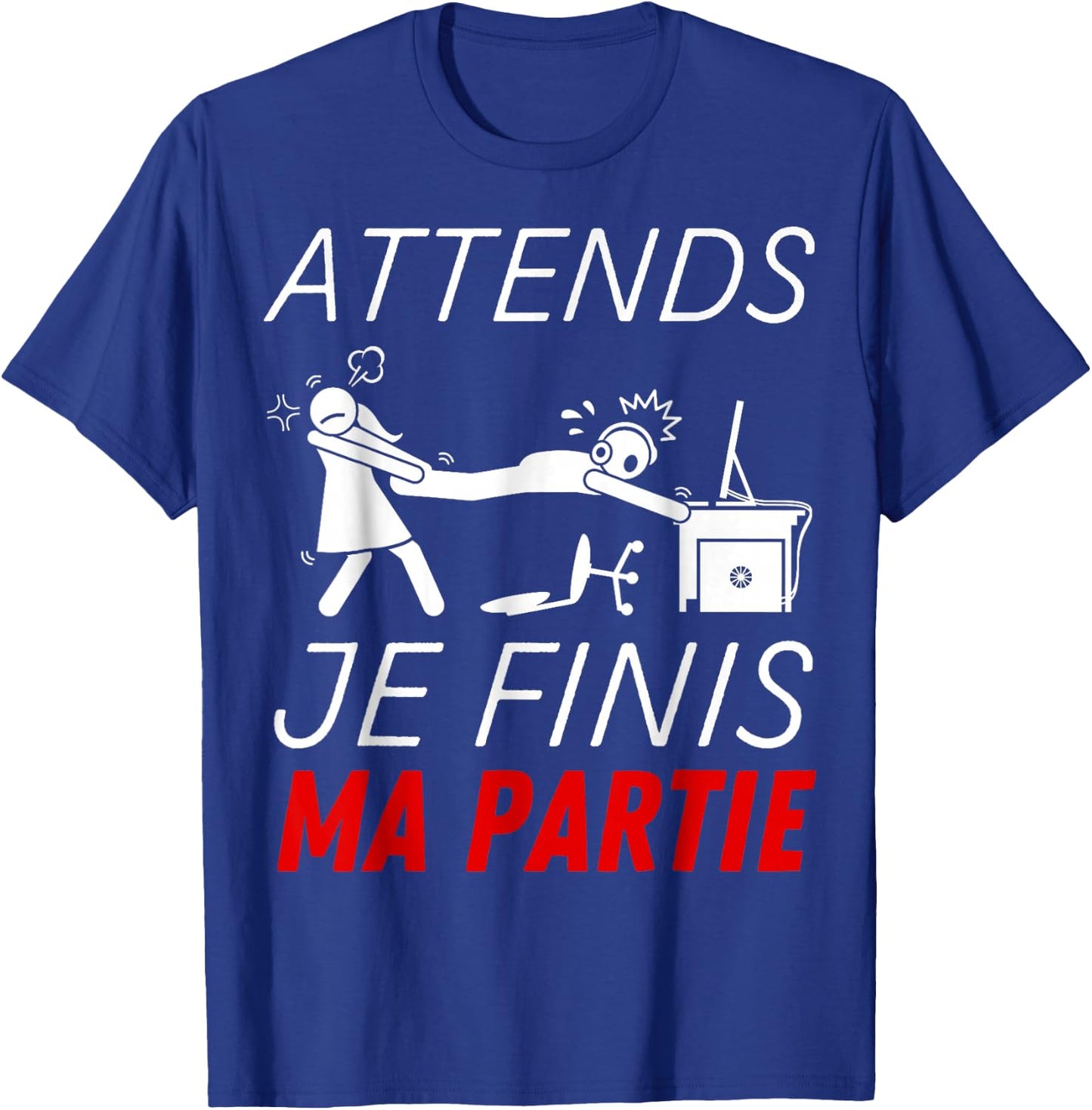 Funny Funny Gamer Teen Wait I Finish My Party , Black, S T-Shirt - T-Shirt | Royal