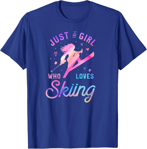 Ski Trip Skiing Watercolor Girl