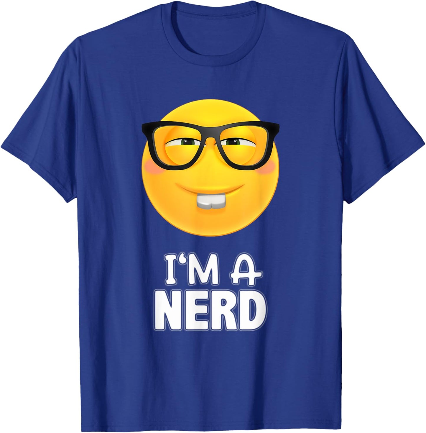 I'm A Nerd Glasses Emoticon SHIRT - Yellow Face T-Shirt - T-Shirt | Royal
