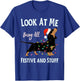 Funny Look At Me Being All Festive and Stuff Christmas Dog Women Kids T-Shirt - T-Shirt | Royal