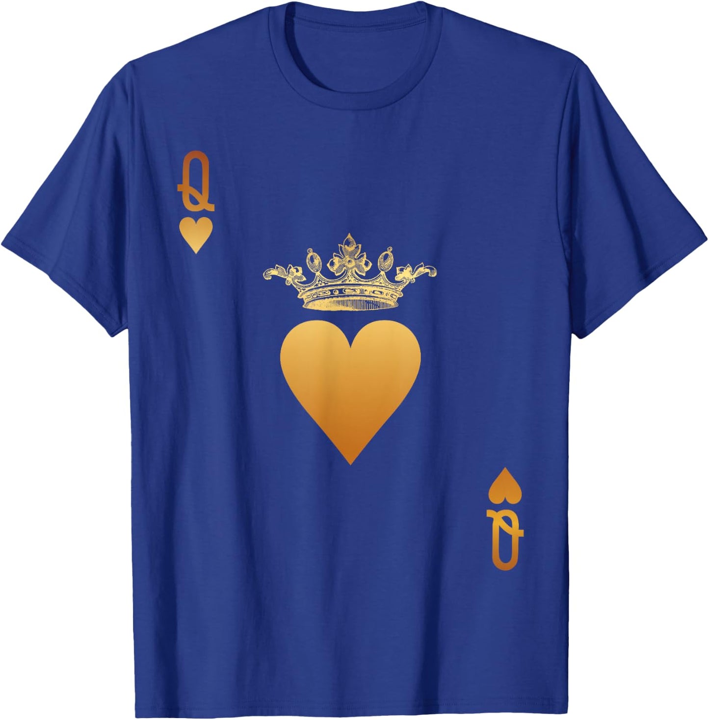 Queen of Hearts Vintage Crown Engraving Card T-Shirt - T-Shirt | Royal