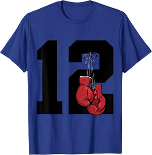 Boxer 12 Year Boxing 12th Birthday T-Shirt - T-Shirt | Royal