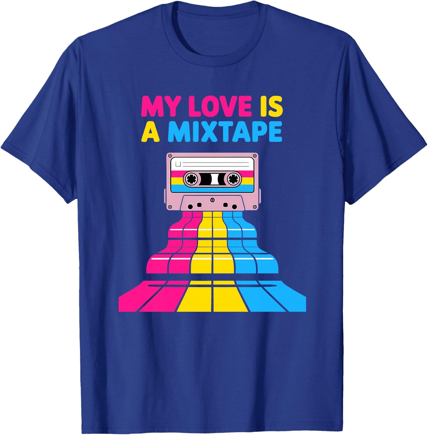 Mixtape rétro Pansexual Haut de Gamme T-Shirt - T-Shirt | Royal