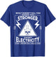 Cool Electrician Gift Men Funny Electricity Kill You Lineman T-Shirt - T-Shirt | Royal