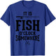 Fish O'Clock Somewhere Bass Fishing Humor Angler Fisherman T-Shirt - T-Shirt | Royal