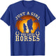 Vintage Horse Graphic Design - Just A Girl Who Loves Horses T-Shirt - T-Shirt | Royal