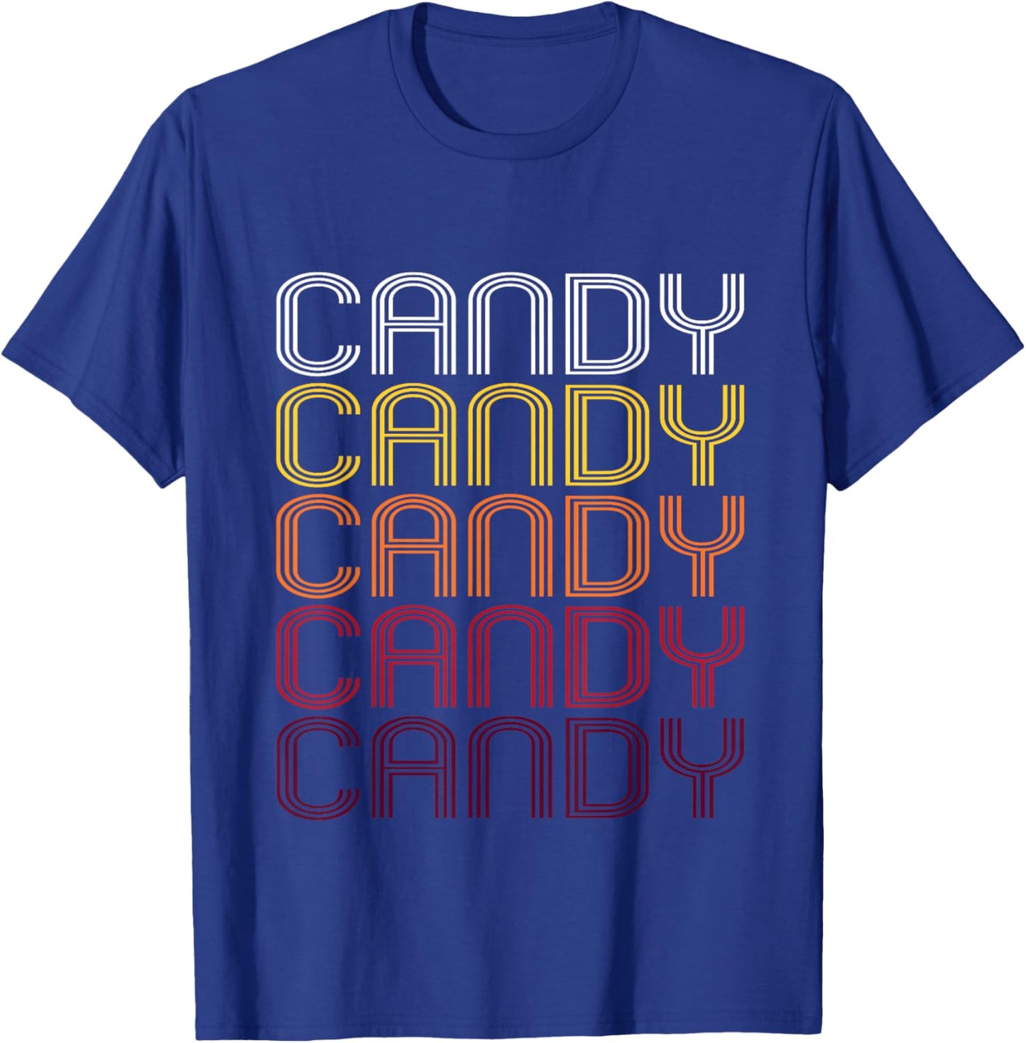 Candy Retro Wordmark Pattern - Vintage Style T-Shirt - T-Shirt | Royal