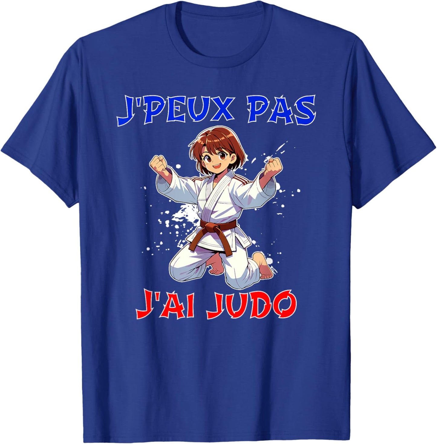 Je Peux Pas J'Ai Judo Judoka Child Girl Belt Brown T-Shirt - T-Shirt | Royal