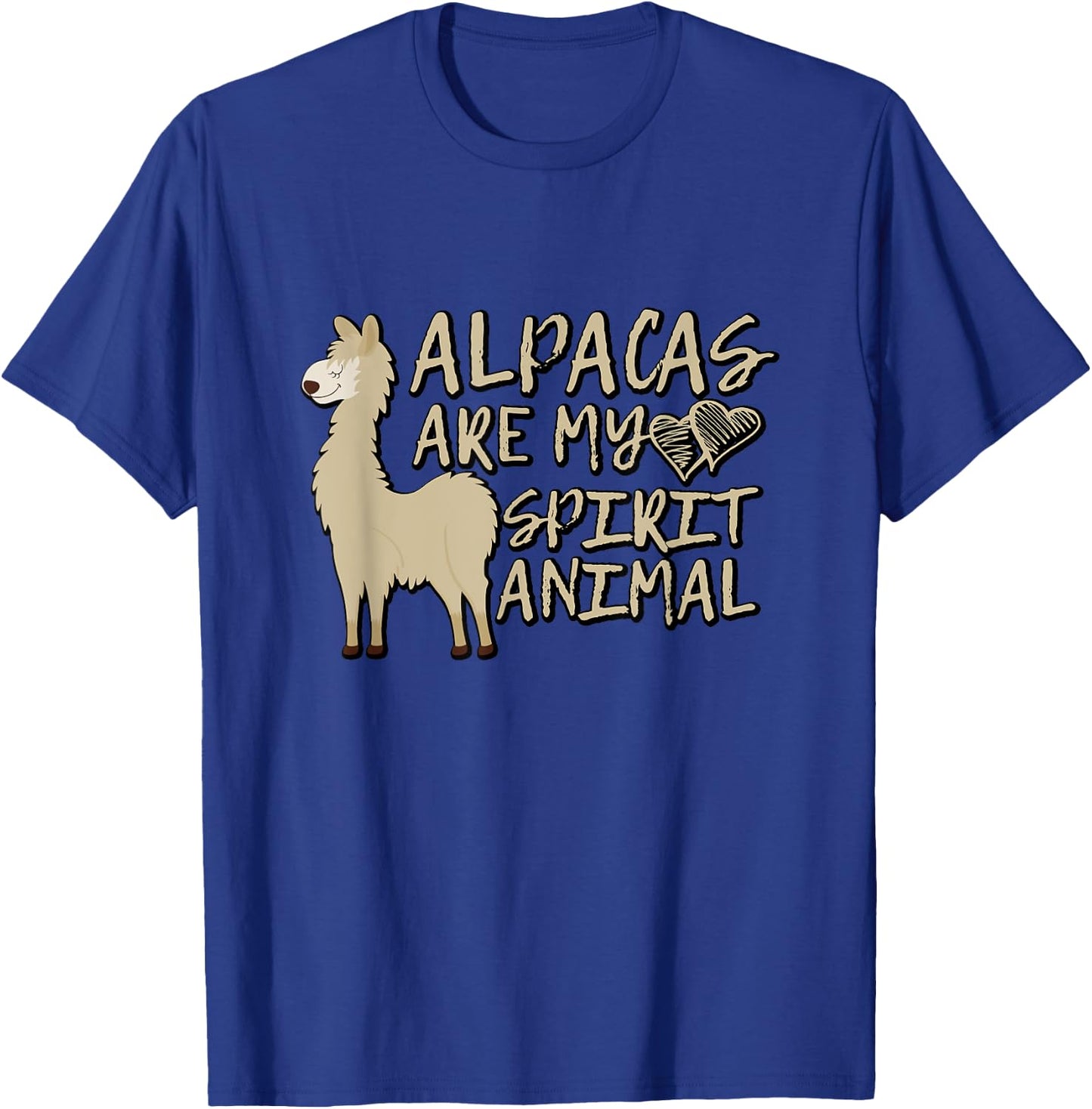 Alpacas Are My Spirit Animals Funny Llama T-Shirt - T-Shirt | Royal