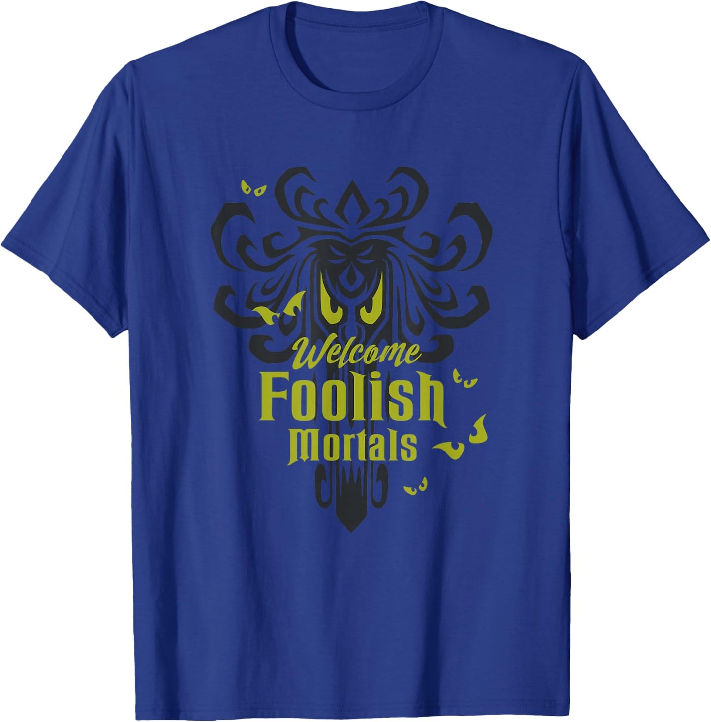 The Haunted Mansion Welcome Foolish Mortals Spooky Logo T-Shirt - T-Shirt | Royal