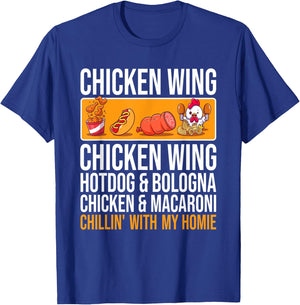Chicken Wing Chicken Wing Hot Dog and Bologna Women Kids T-Shirt - T-Shirt | Royal