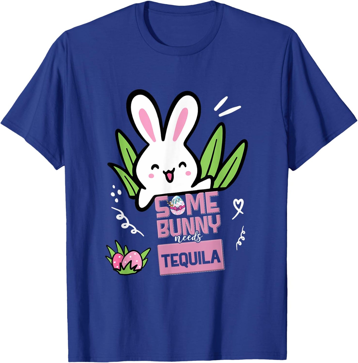 Easter Tequila Drink Rabbit - Funny Some Bunny Needs Coffee T-Shirt - T-Shirt | Royal