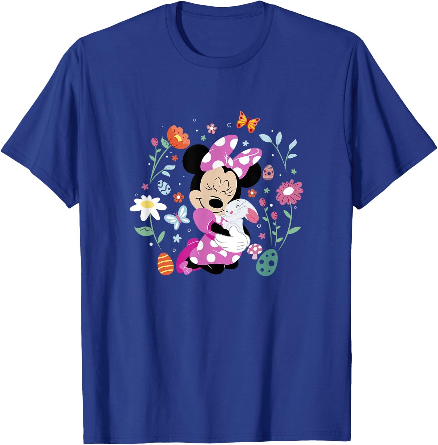 Disney Minnie Mouse Easter Spring Wildflower Bunny Hug T-Shirt - T-Shirt | Royal