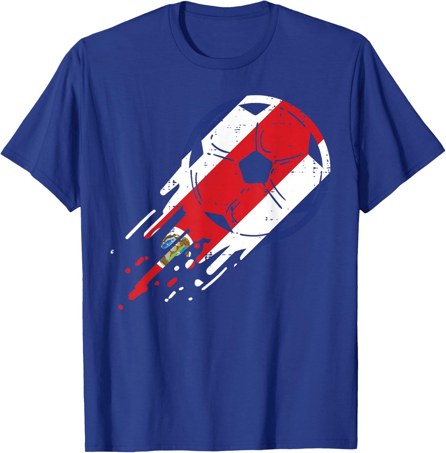 Costa Rica Rican Flag Soccer Football Fan Men Women Kids T-Shirt - T-Shirt | Royal