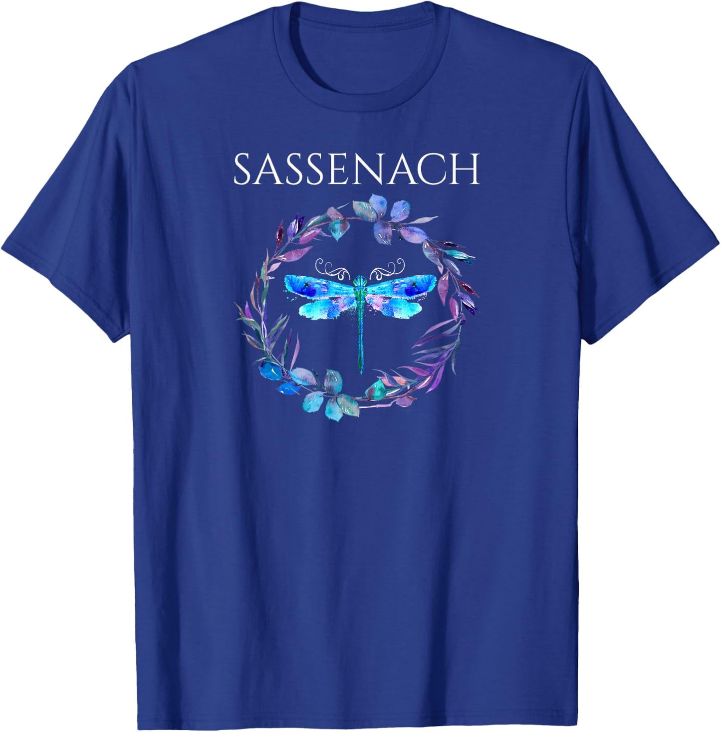 Sassenach Dragonfly Flower Flowers T-Shirt - T-Shirt | Royal