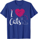 I Love Cats & Kittens - Cat Lover Gift Women Kids T-Shirt - T-Shirt | Royal